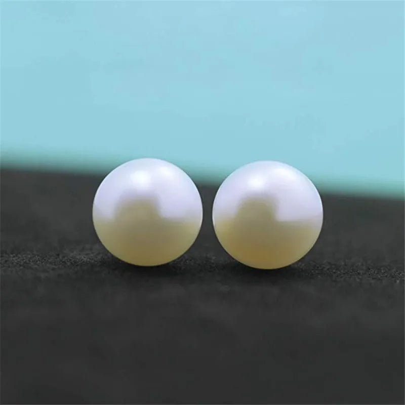 Pendientes Perlas Naturales Agua Dulce - Plata 925 Sterling Cultivadas Mujer