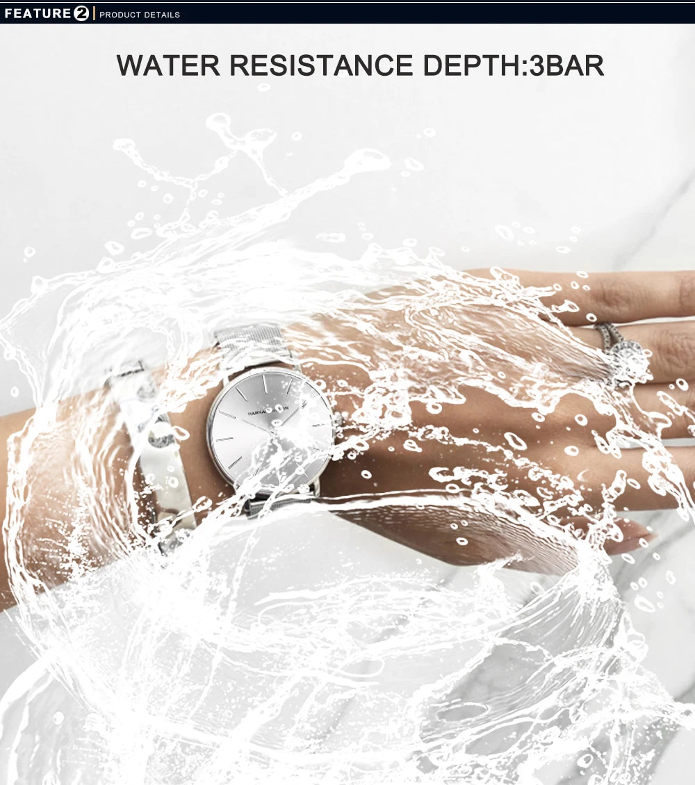 Reloj HANNAH MARTIN Rose Gold 36mm - Acero Inoxidable Cuarzo Japonés Mujer