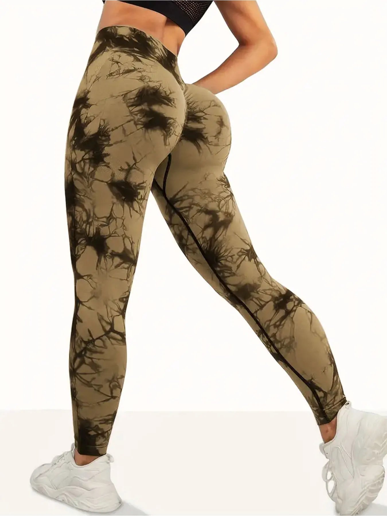 Leggings de Yoga Tie-Dye Sin Costuras - Cintura Alta