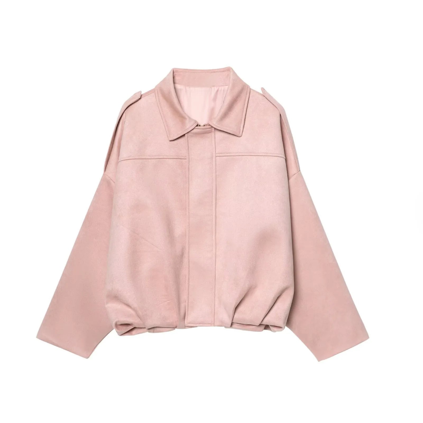 Chaqueta Suede Retro con Cremallera - Estilo Street Fashion Mujer