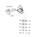Pendientes Acero Inoxidable Cristal Zirconia - Stud Redondos Tragus Unisex