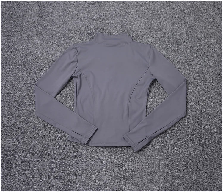 Chaqueta Deportiva con Cremallera - Manga Larga para Yoga y Gym