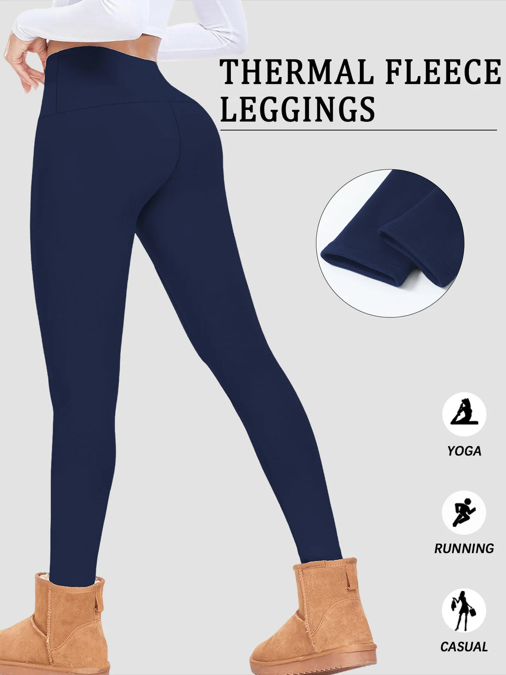 Leggings Térmicos con Forro Polar - Cintura Alta y Control de Abdomen
