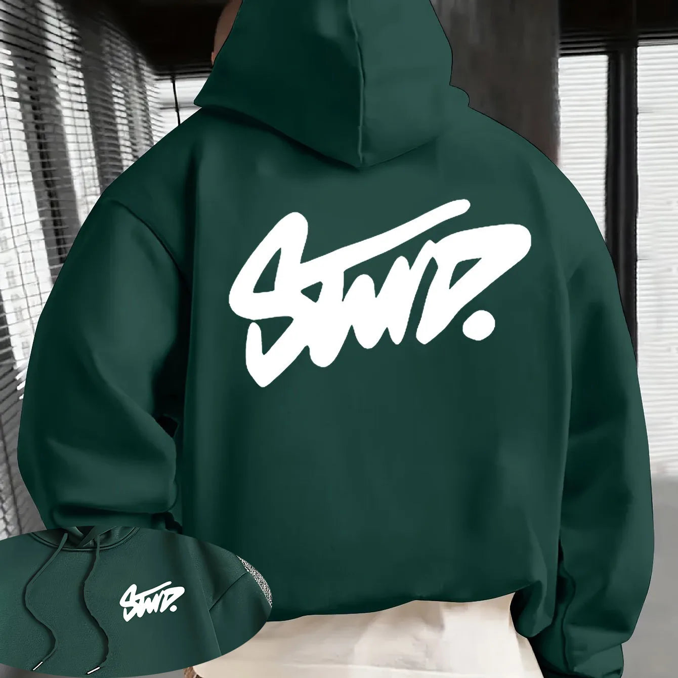 Sudadera con Capucha Y2K Trendy - Manga Larga Casual Hombre