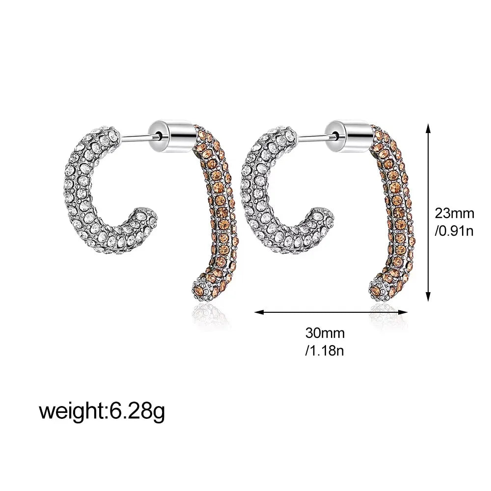 Aros Acero Inoxidable Zirconia Vintage - Huggie Waterproof Colores Mujer