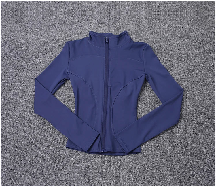 Chaqueta Deportiva con Cremallera - Manga Larga para Yoga y Gym