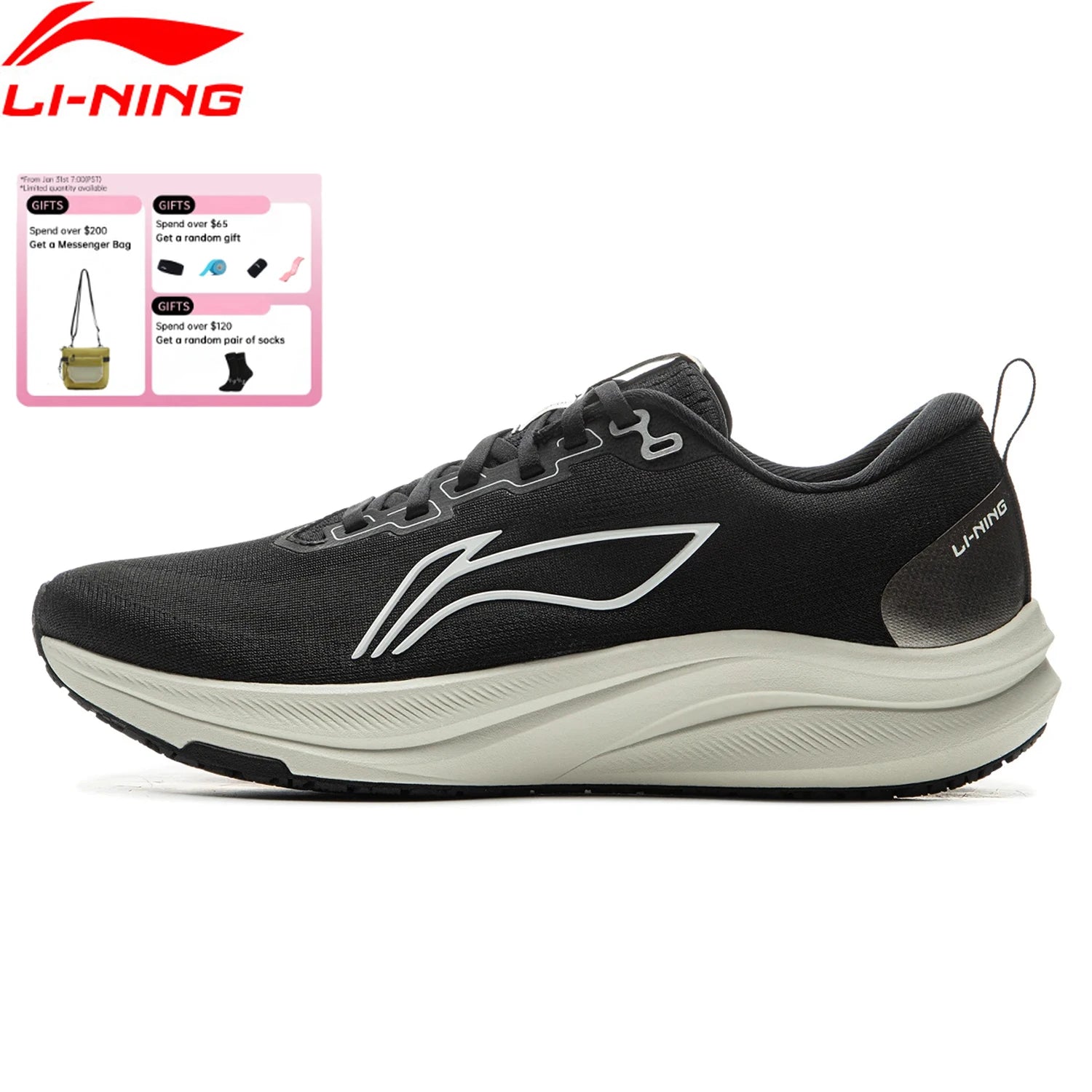 Li-Ning RED HARE 8 Zapatillas Running - LIGHT FOAM ULTRA Amortiguación Reflectante