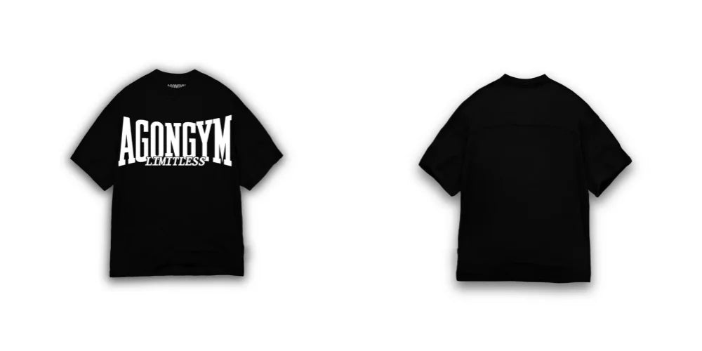 Camiseta Deportiva Oversized - Gym Fitness Manga Corta Hombre