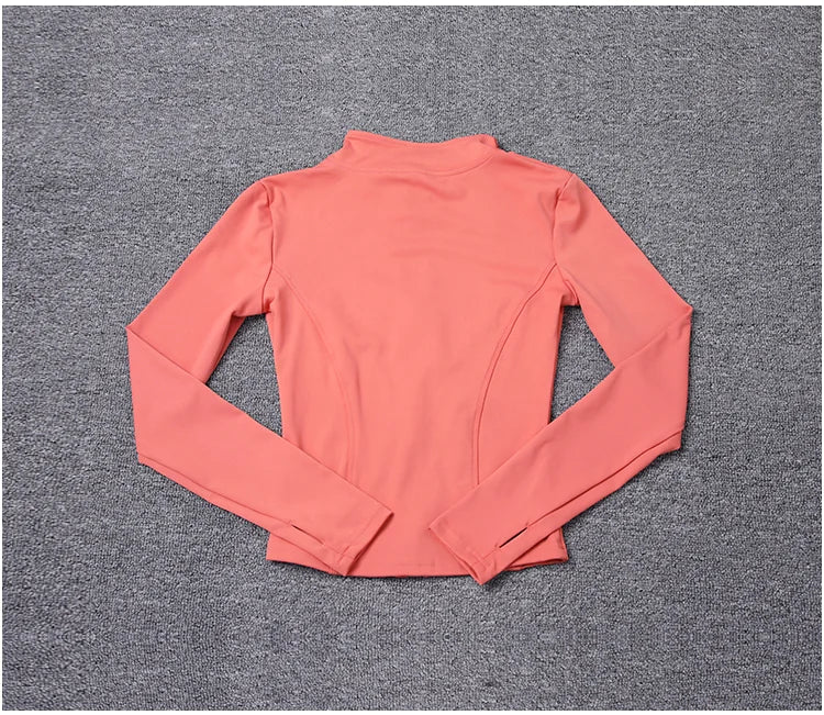 Chaqueta Deportiva con Cremallera - Manga Larga para Yoga y Gym