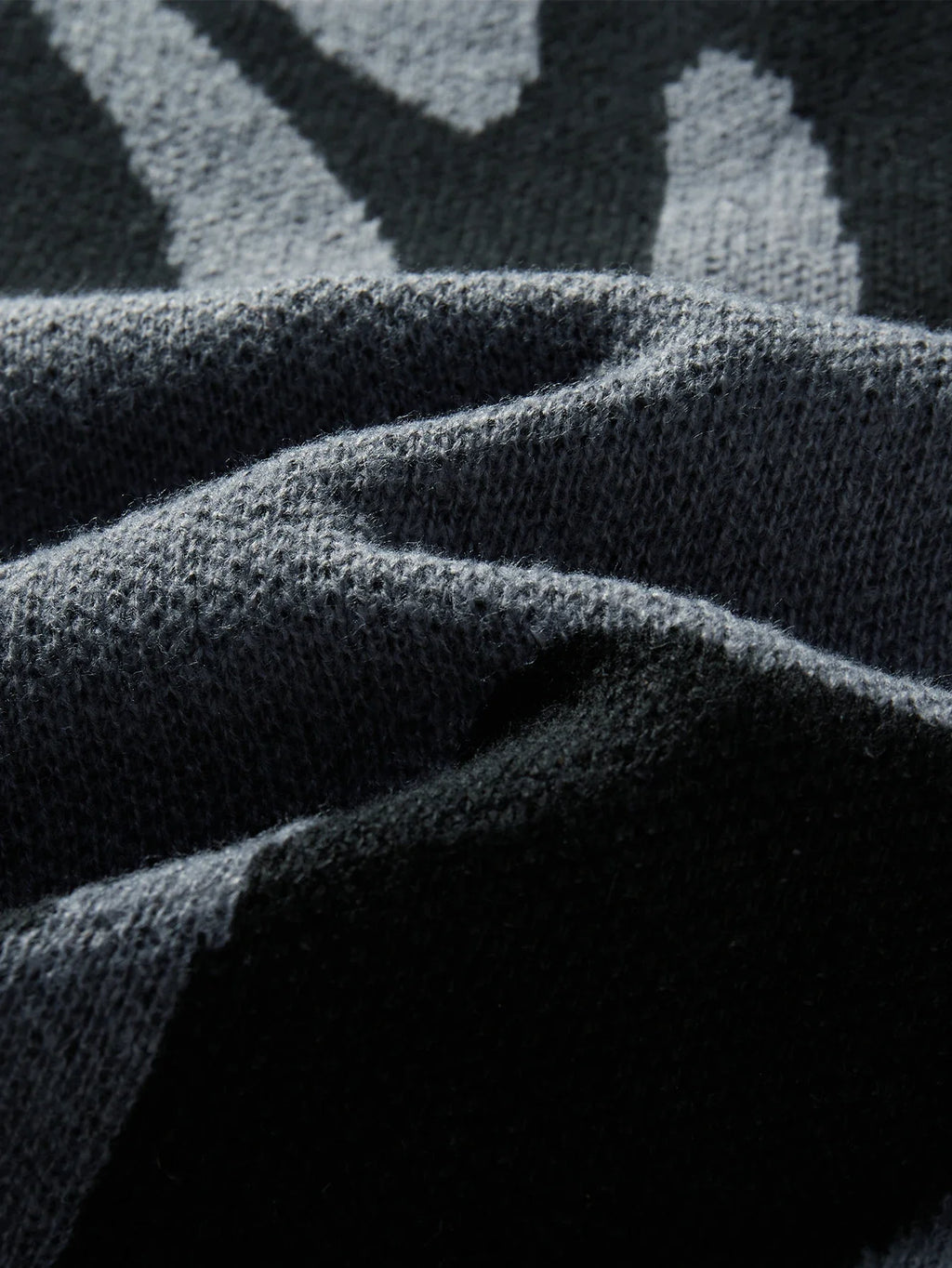 Suéter con Patrón Jacquard Irregular - Cuello Redondo Hombre