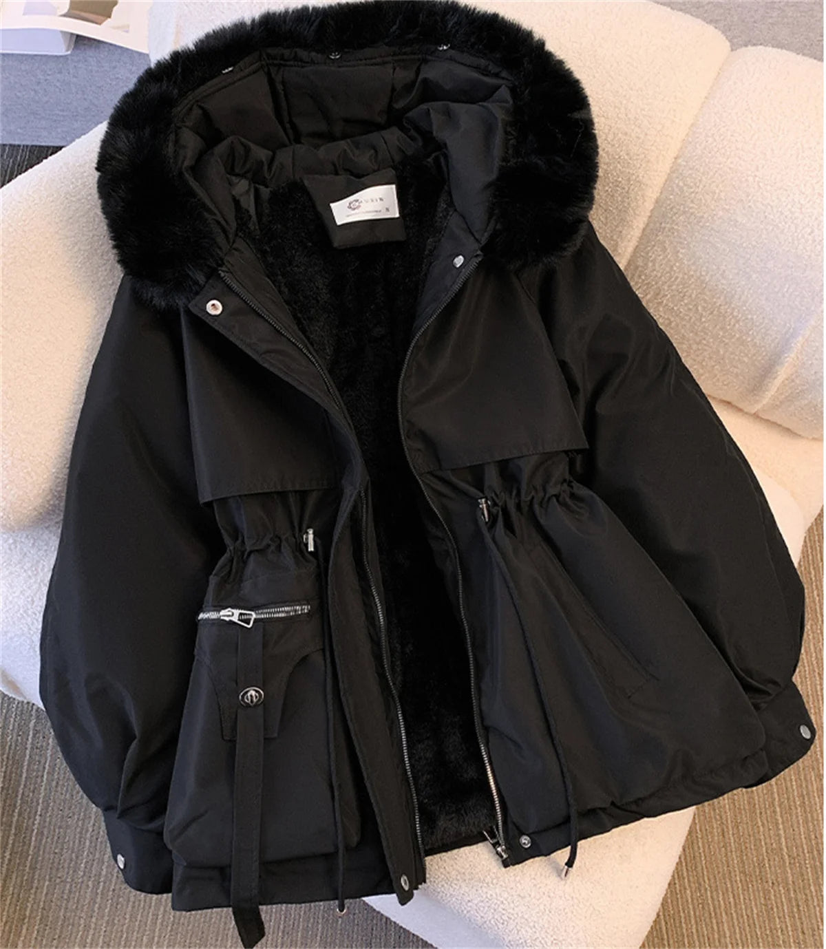 Parka Coreana Acolchada con Capucha - Casual Street Outfit Mujer