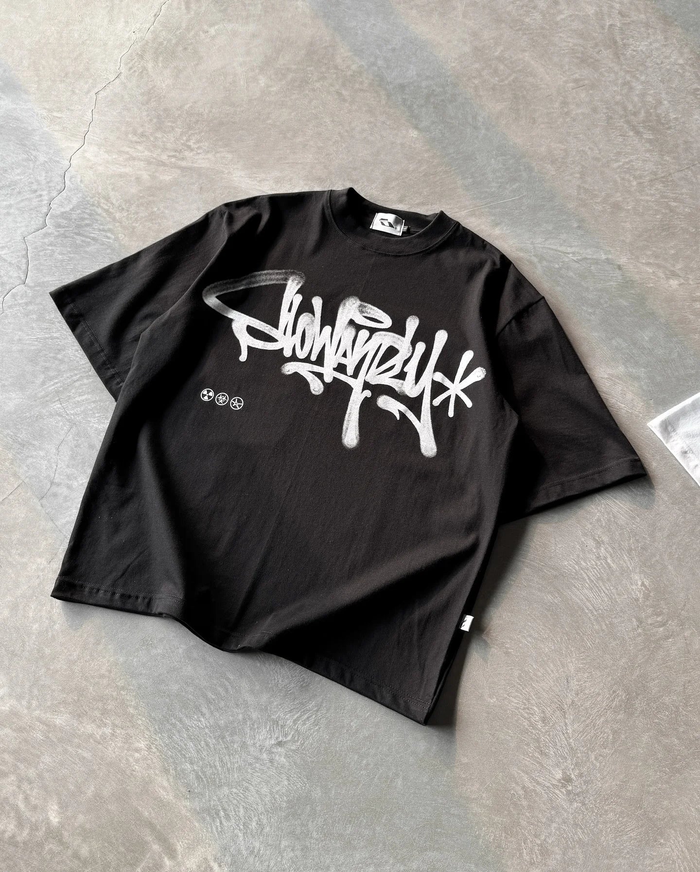 Camiseta Casual con Diseño de Letras - Oversized Cuello Redondo Harajuku Hip Hop Unisex