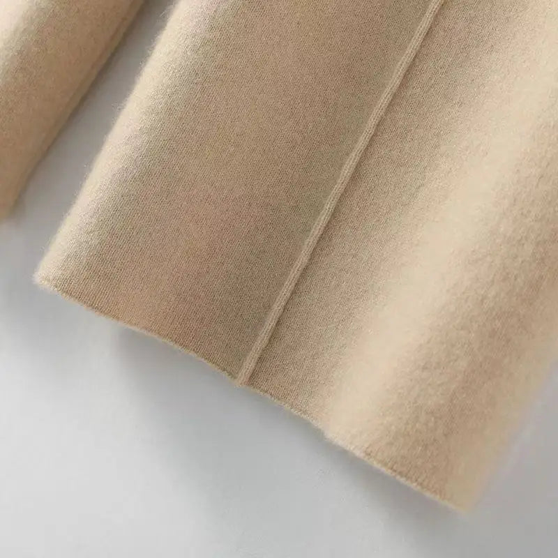 Pantalones de Lana Merino Pierna Ancha - Estilo Coreano