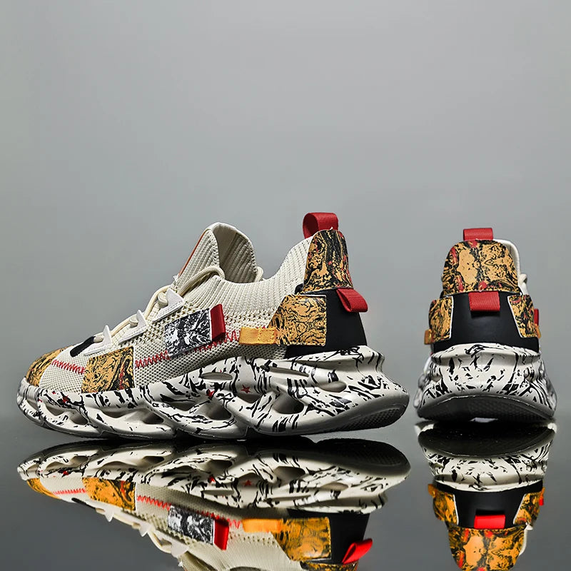 Sneakers Luxury Hombre Flyknit - Zapatillas Casuales Transpirables Multicolor