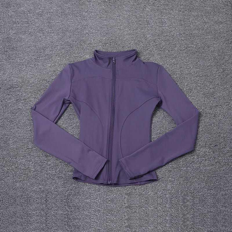 Chaqueta Deportiva con Cremallera - Manga Larga para Yoga y Gym