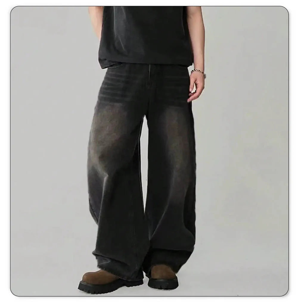 Jeans Baggy Coreano 4 Estaciones - Pierna Ancha High Street Hombre