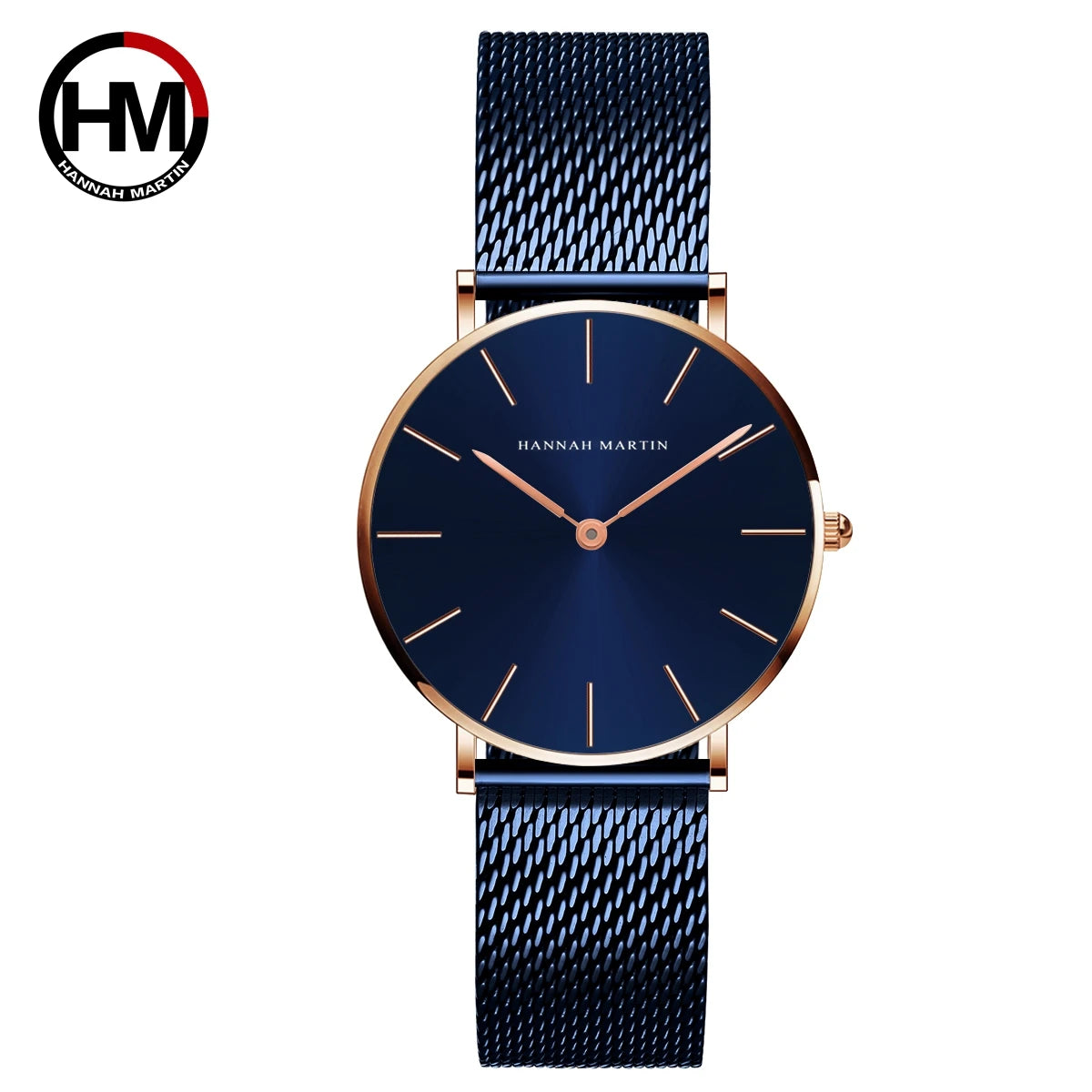 Reloj HANNAH MARTIN Rose Gold 36mm - Acero Inoxidable Cuarzo Japonés Mujer