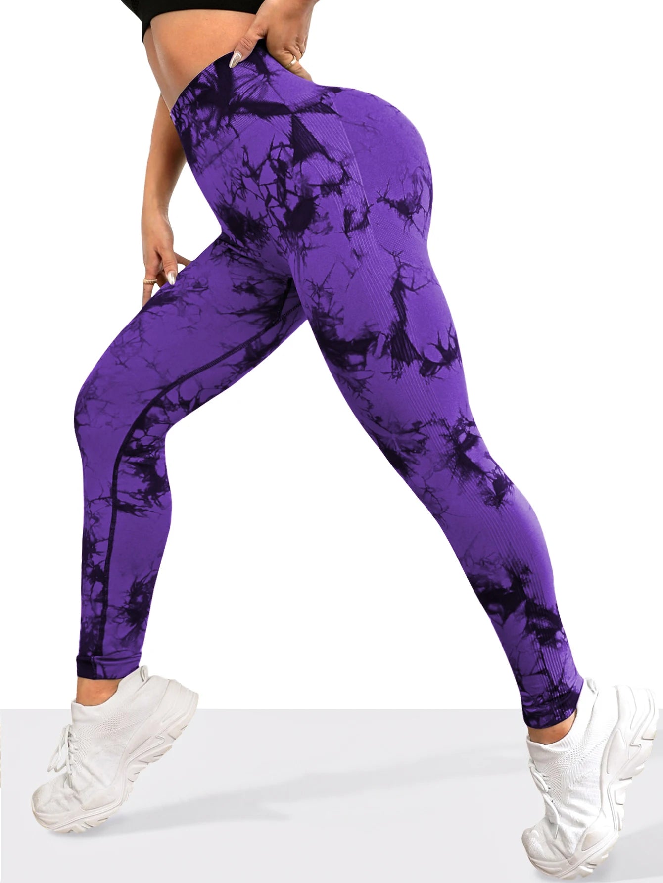 Leggings de Yoga Tie-Dye Sin Costuras - Cintura Alta