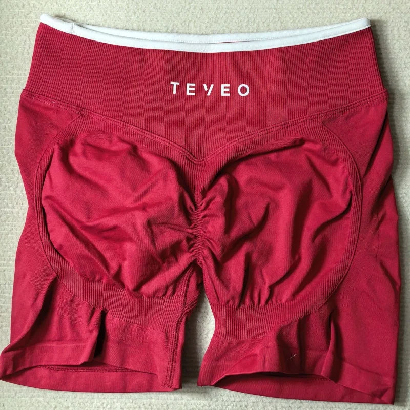 TEVEO Women's Backless Knitted Sports Bra Solid Color Summer Gym Fitness Top with Chest Cushion Sexy Suspender Yoga Bra