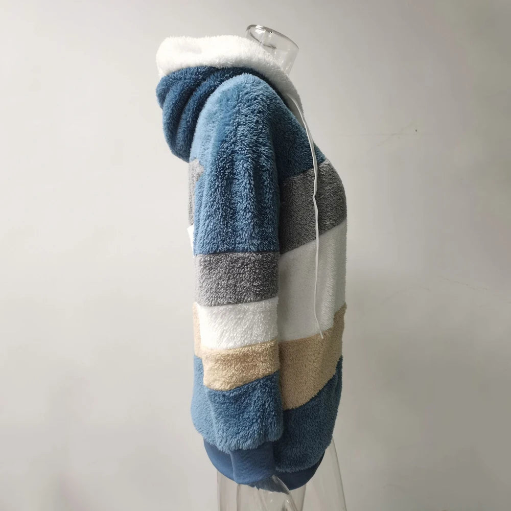 Chaqueta Oversized con Capucha y Felpa - Estilo Streetwear