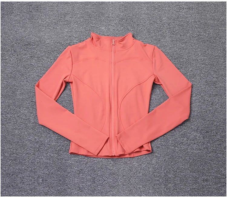 Chaqueta Deportiva con Cremallera - Manga Larga para Yoga y Gym