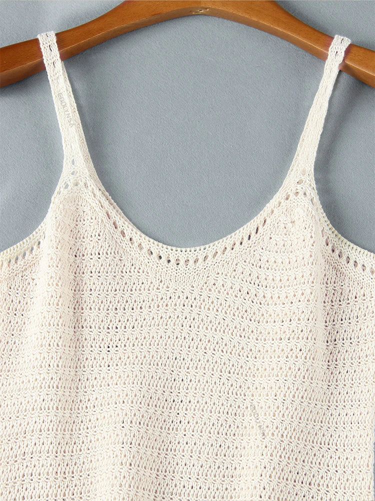 Vestido de Playa Crochet con Volantes - Cuello Halter