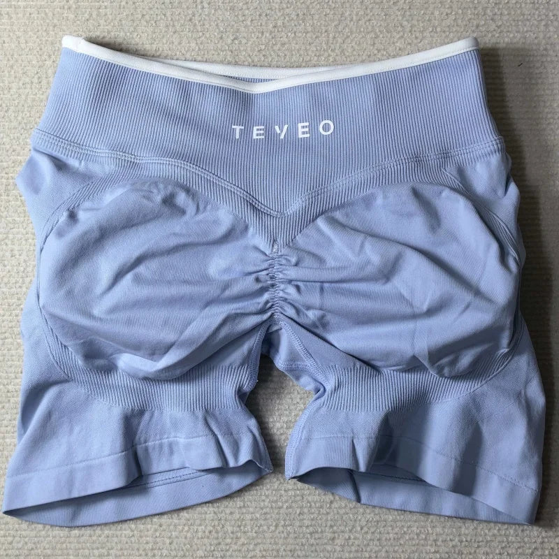TEVEO Women's Backless Knitted Sports Bra Solid Color Summer Gym Fitness Top with Chest Cushion Sexy Suspender Yoga Bra