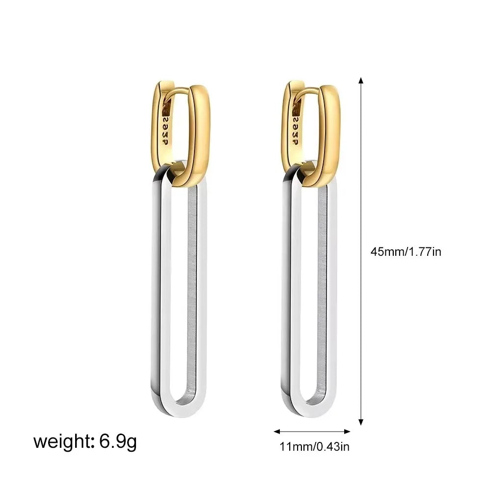 Aros Acero Inoxidable Zirconia Vintage - Huggie Waterproof Colores Mujer