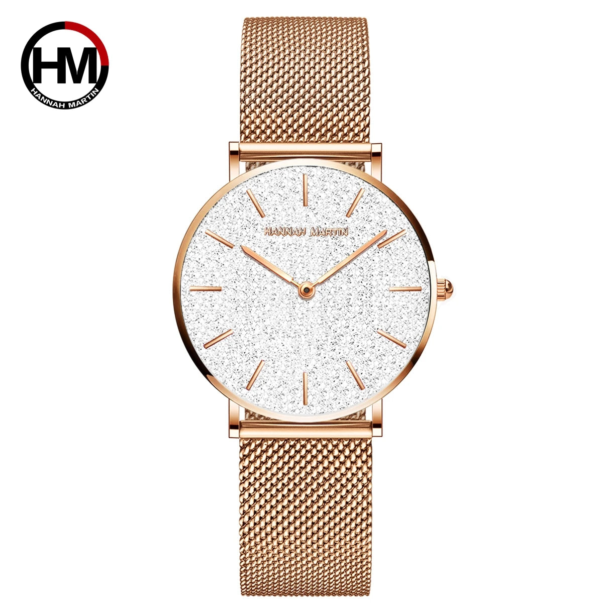 Reloj HANNAH MARTIN Rose Gold 36mm - Acero Inoxidable Cuarzo Japonés Mujer