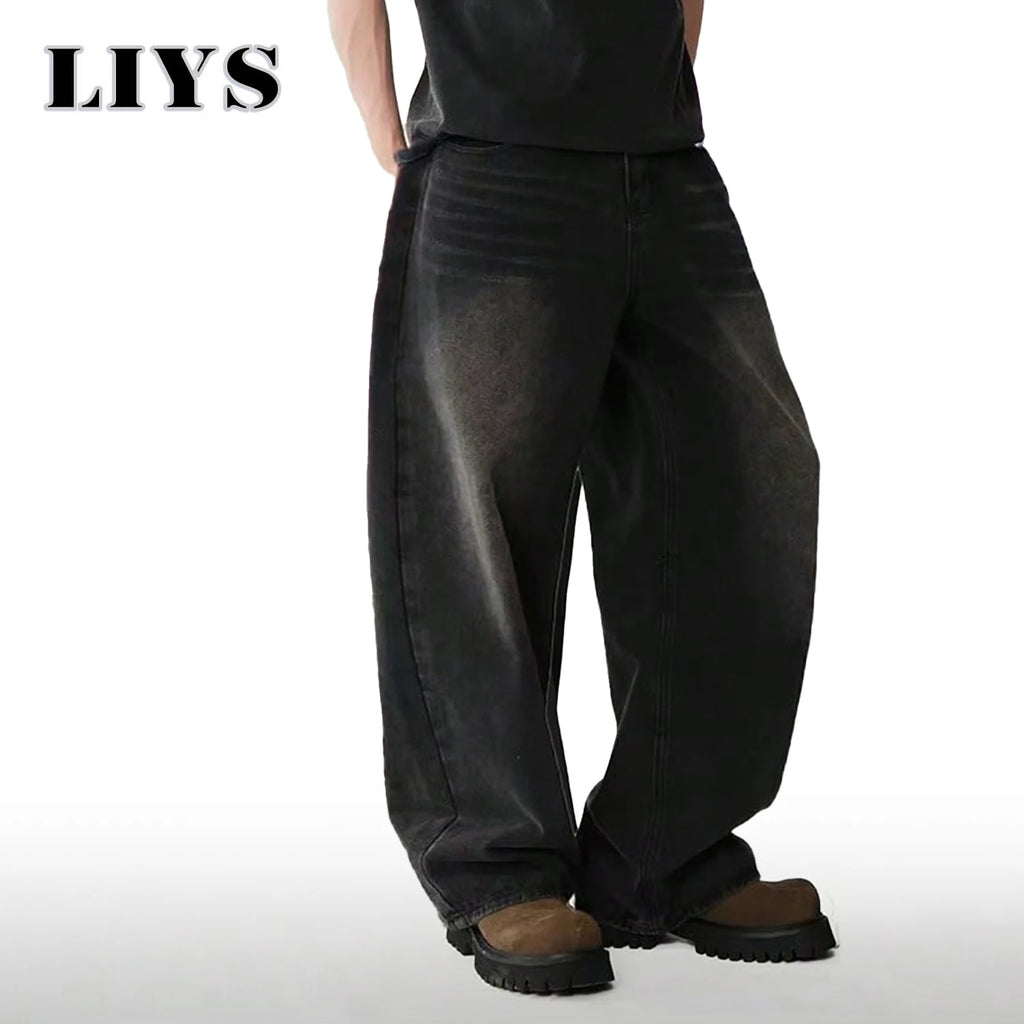 Jeans Baggy Coreano 4 Estaciones - Pierna Ancha High Street Hombre
