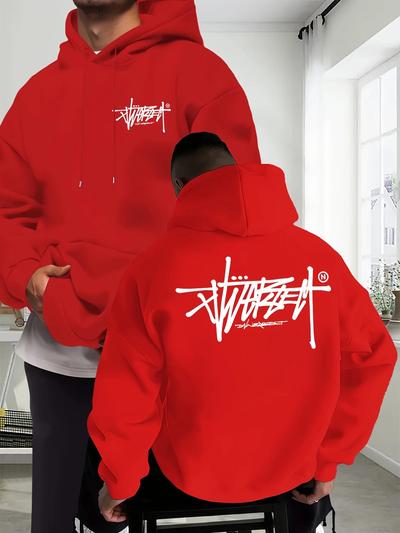 Sudadera con Capucha Estampado Creativo - Deportiva Casual Unisex