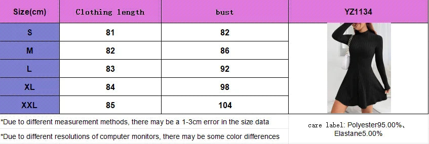 Vestido Ajustado con Rayas - Cuello Alto y Manga Larga