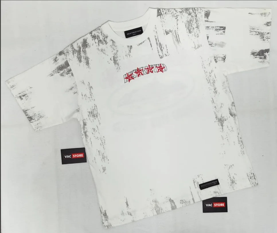 Camiseta Y2K Cyberpunk Gothic con Textura de Espinas - Algodón Puro Streetwear Hombre