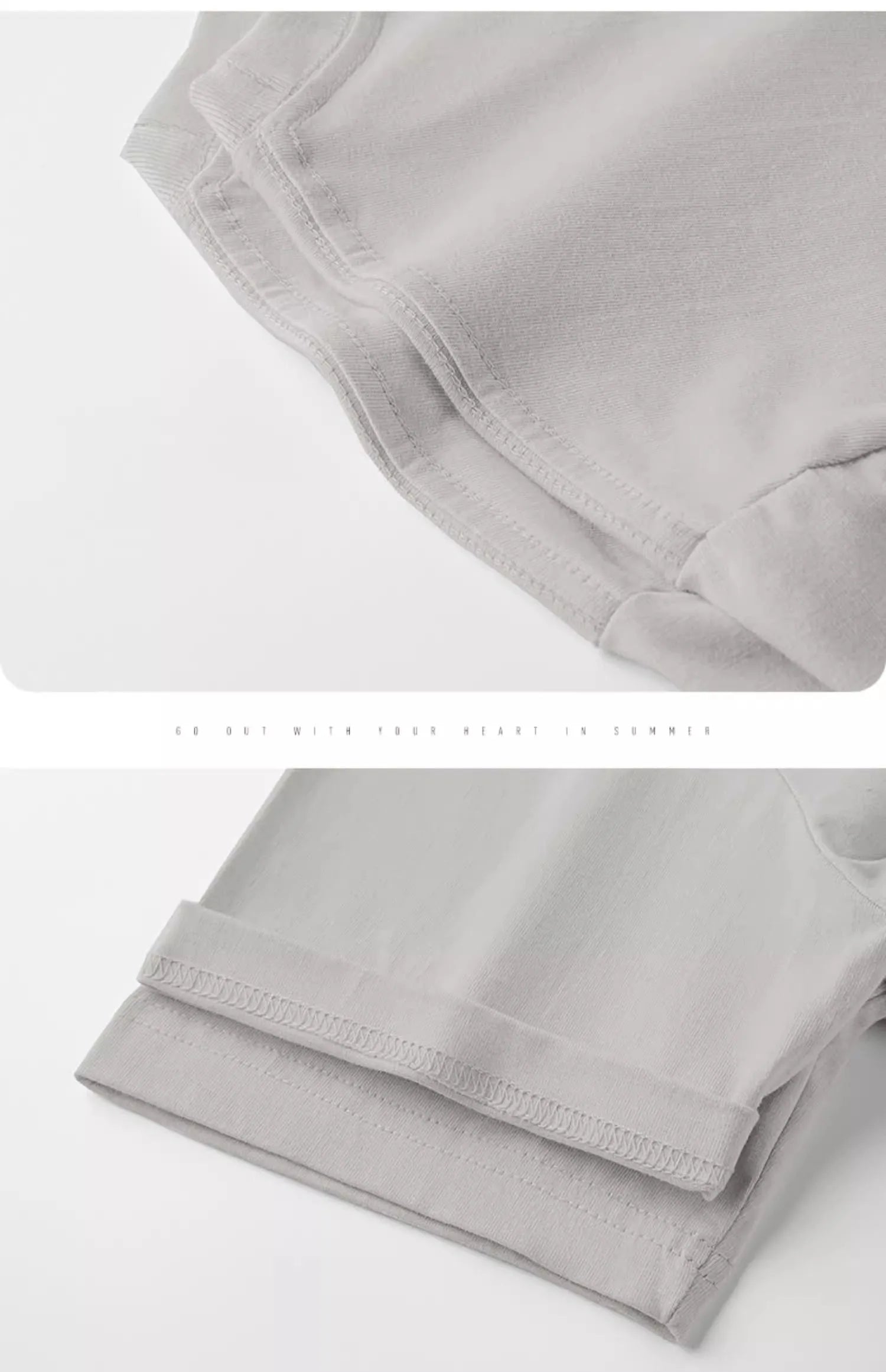 Camiseta Pesada de Algodón 100% - Manga Corta Casual Hombre