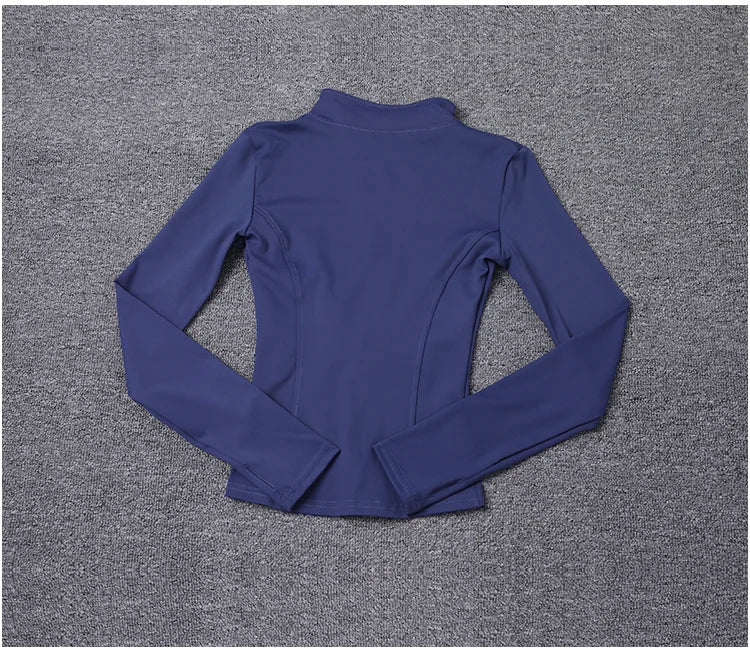 Chaqueta Deportiva con Cremallera - Manga Larga para Yoga y Gym