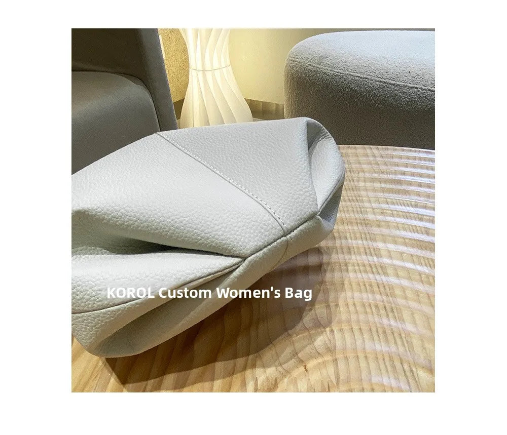 Bolso de Mano Francés Niche 2025 - Cuero con Hebilla Estilo Minimalista