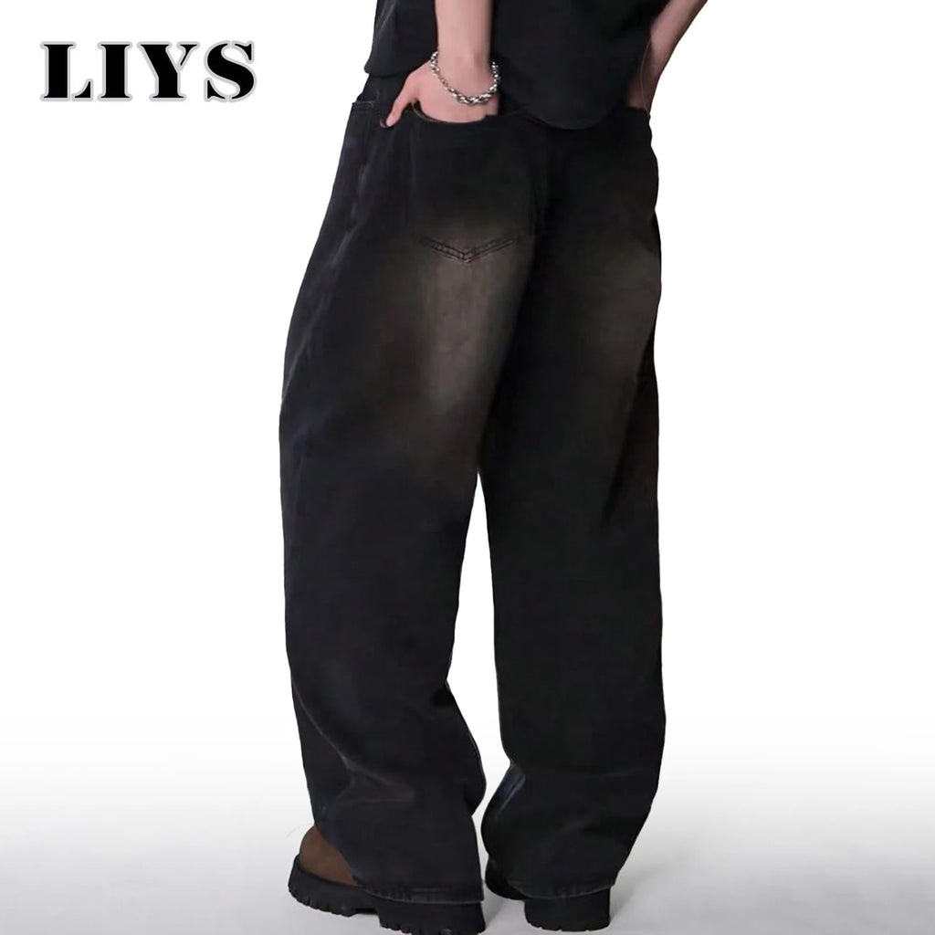 Jeans Baggy Coreano 4 Estaciones - Pierna Ancha High Street Hombre