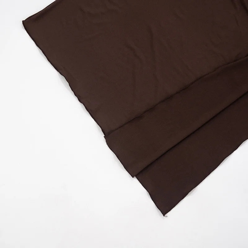 Vestido Maxi con Encaje Transparente - Un Hombro