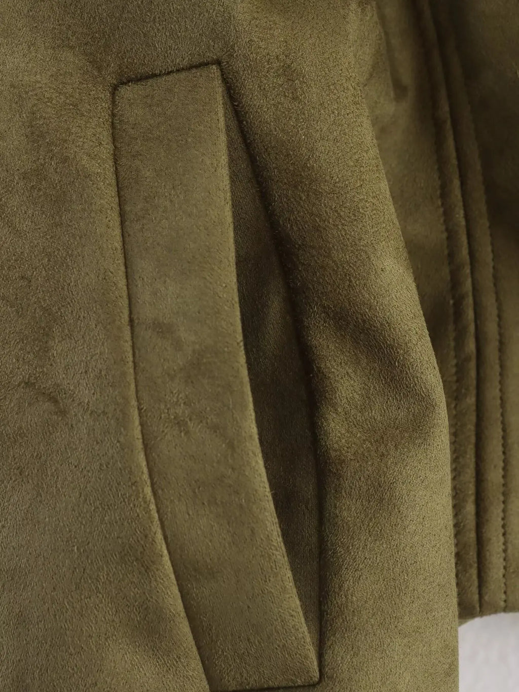 Chaqueta Suede Retro con Cremallera - Estilo Street Fashion Mujer