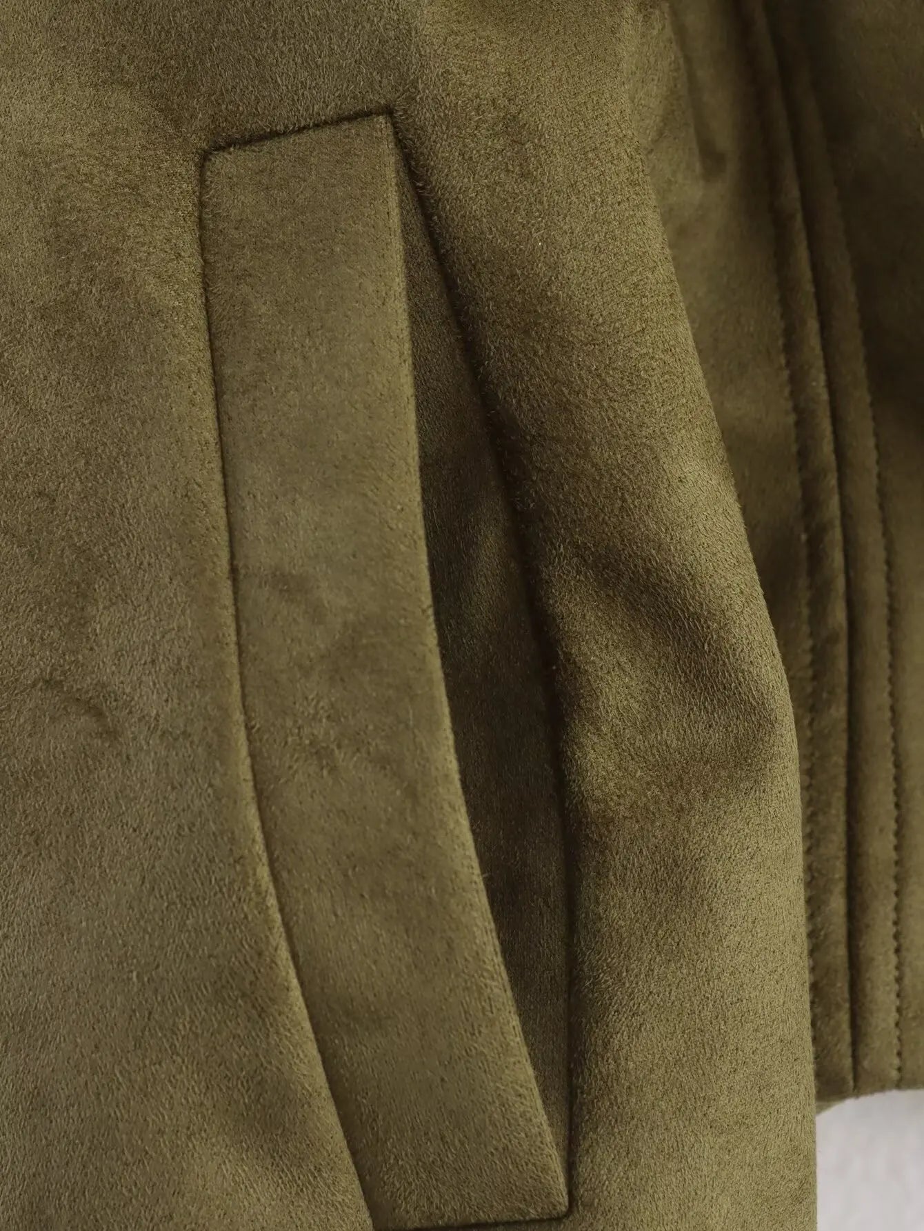 Chaqueta Suede Retro con Cremallera - Estilo Street Fashion Mujer