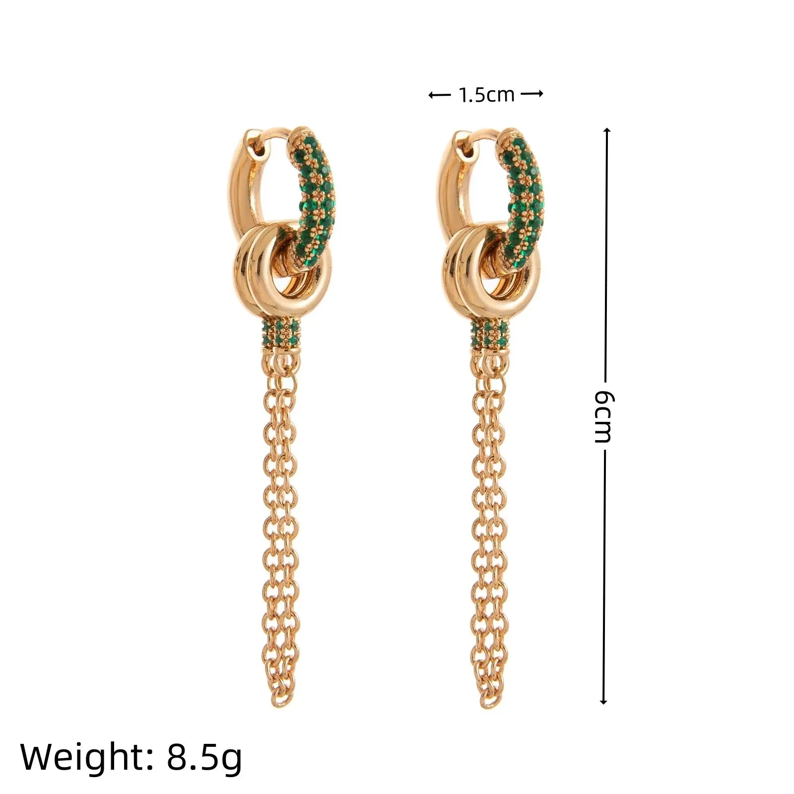 Aros Acero Inoxidable Zirconia Vintage - Huggie Waterproof Colores Mujer