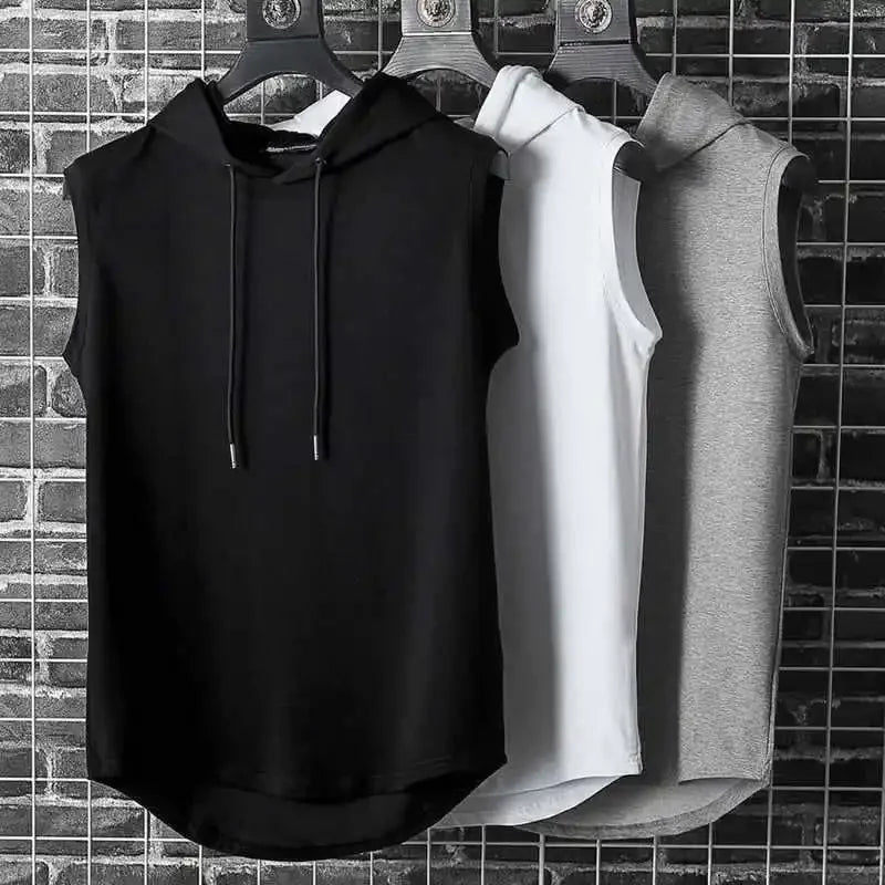 Chaleco Deportivo Sin Mangas con Capucha - Hip Hop Verano Hombre