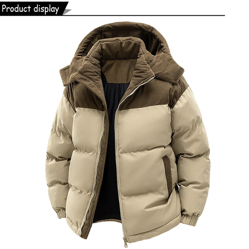 Parka con Capucha Desmontable - Cortavientos Cálida Hombre