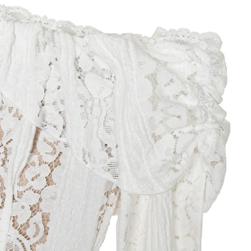 Vestido de Fiesta Elegante con Encaje - Manga Larga