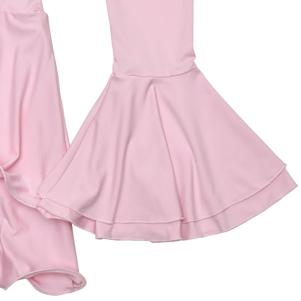 Vestido Mini Línea A con Volantes - Escote en V y Manga Larga