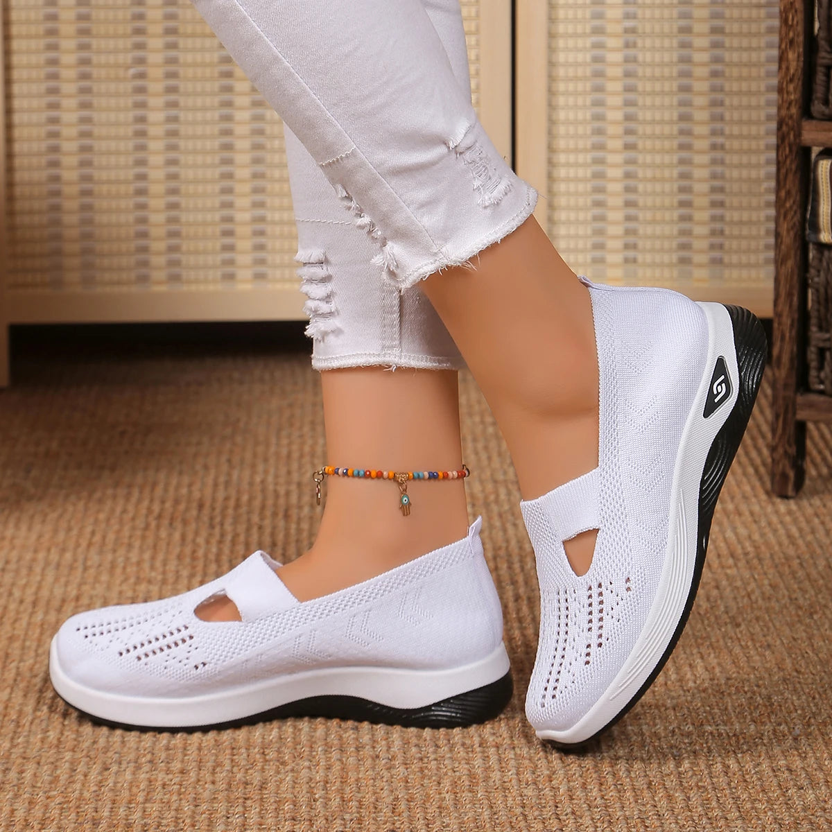 Zapatillas Deportivas Casuales Mujer - Transpirables Ligeras Suela Suave Walking