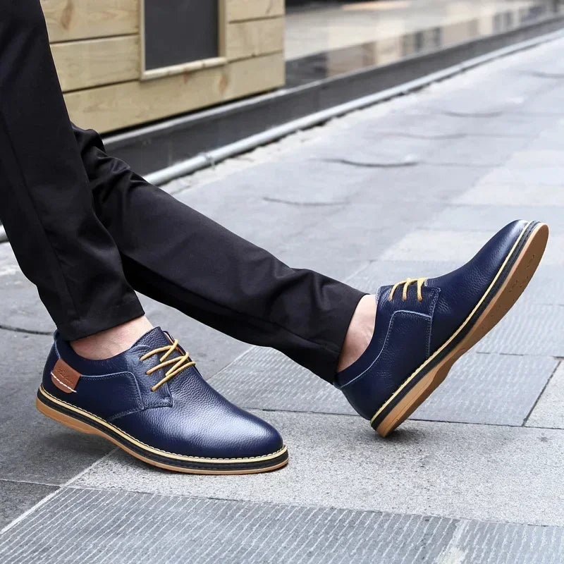 Zapatos Oxford Cuero Genuino Brogue - Estilo Italiano Elegantes Hombre