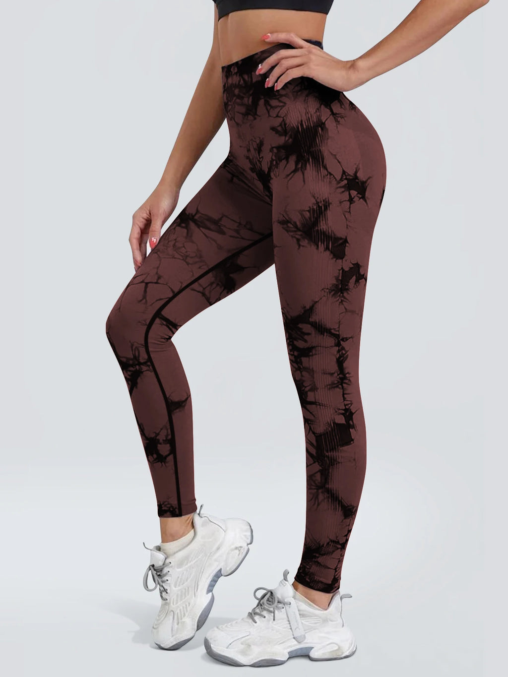 Leggings de Yoga Tie-Dye Sin Costuras - Cintura Alta