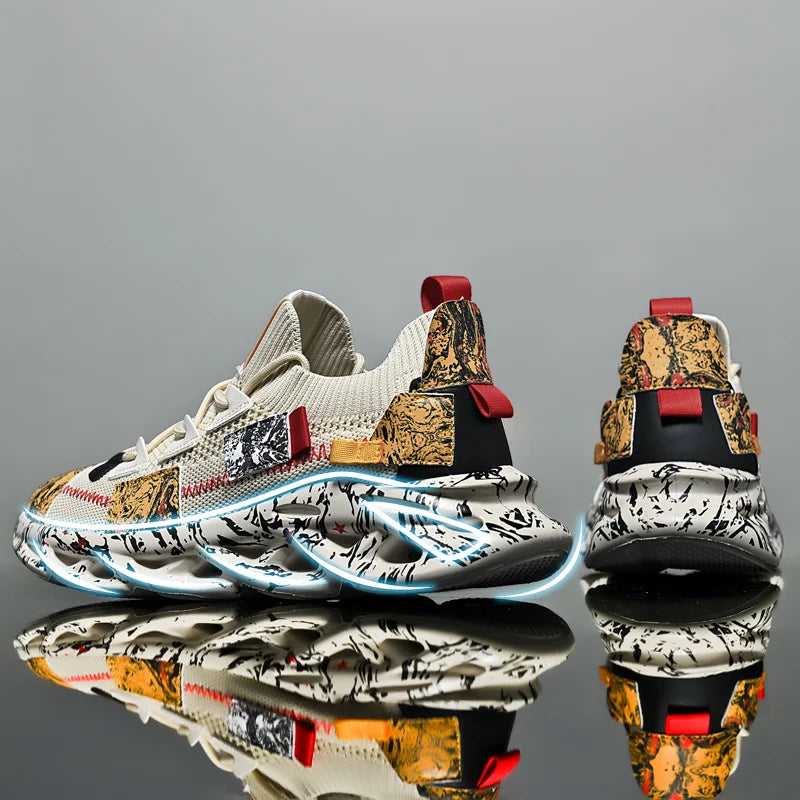 Sneakers Luxury Hombre Flyknit - Zapatillas Casuales Transpirables Multicolor