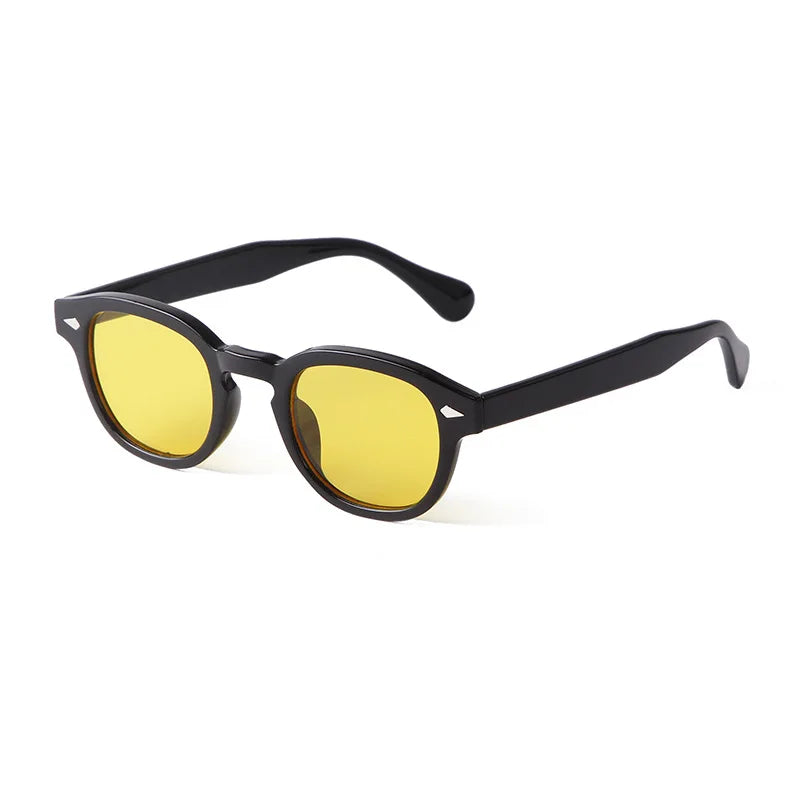 Gafas de Sol Vintage Shell Redondas - Diseño Retro Remaches UV400